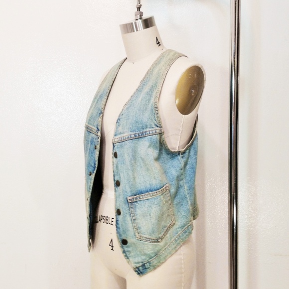 Current/Elliott Jackets & Blazers - Current Elliott The Circle Vest Denim